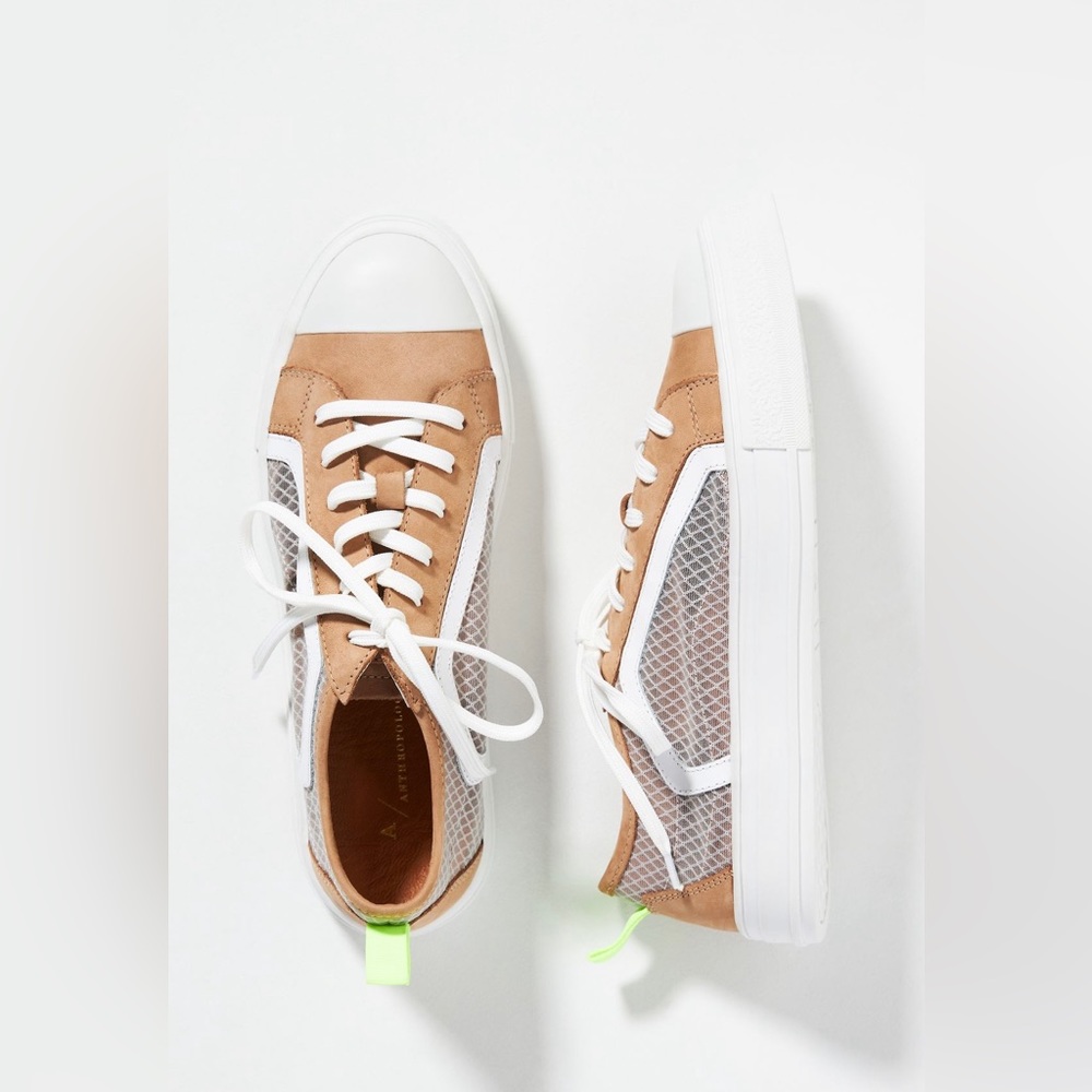 NWT Anthropologie Wylie Leather Sneakers, Size 8